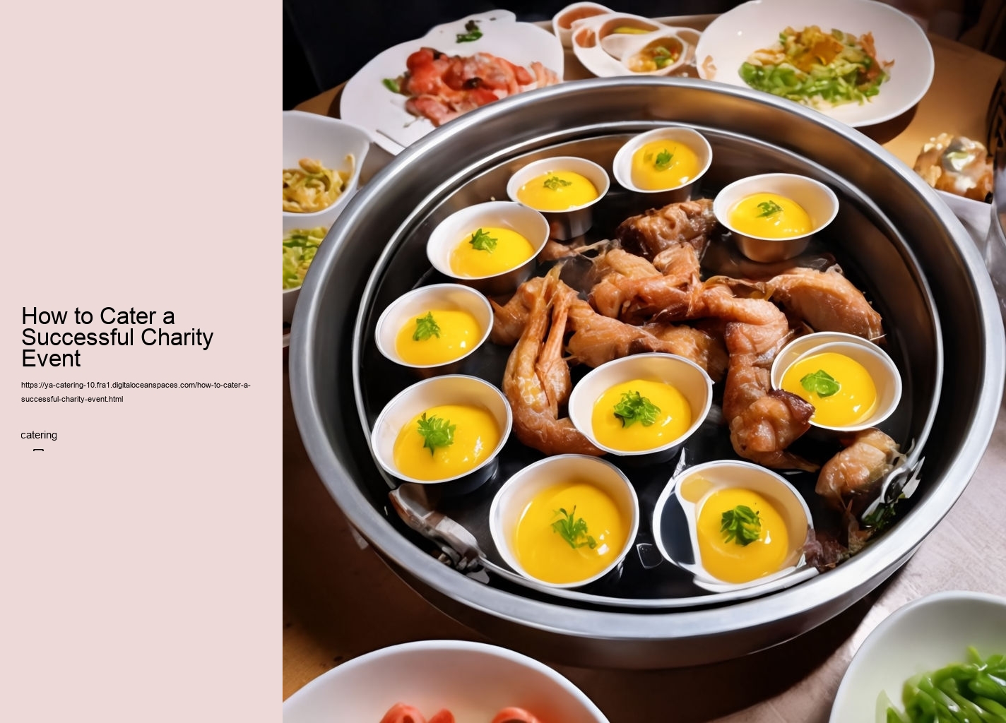 How to Cater a Successful Charity Event