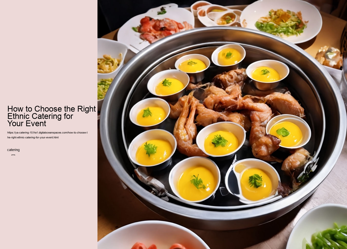 How to Choose the Right Ethnic Catering for Your Event